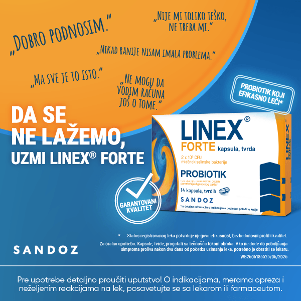 SANDOZ LINEX FORTE 46396779 M S FB P02 Da se ne lazemo Antibiotik